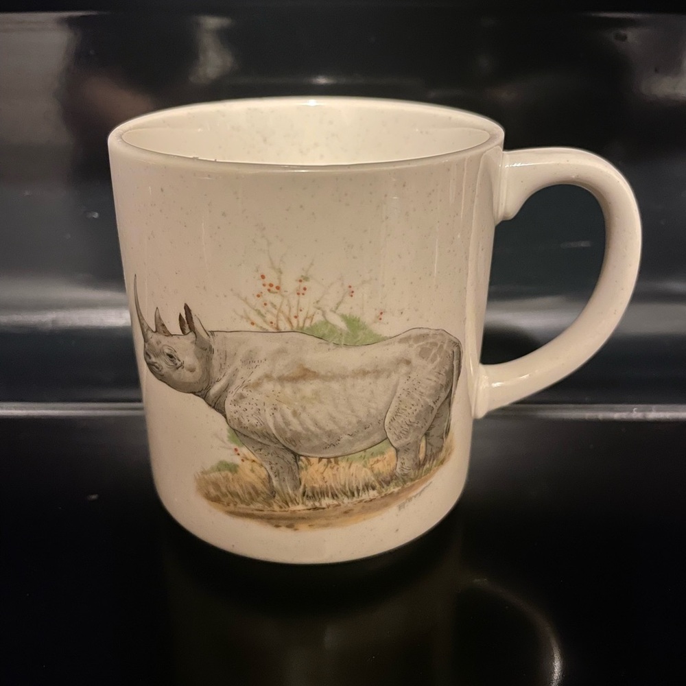 Rhino Illustration Ceramic Mug